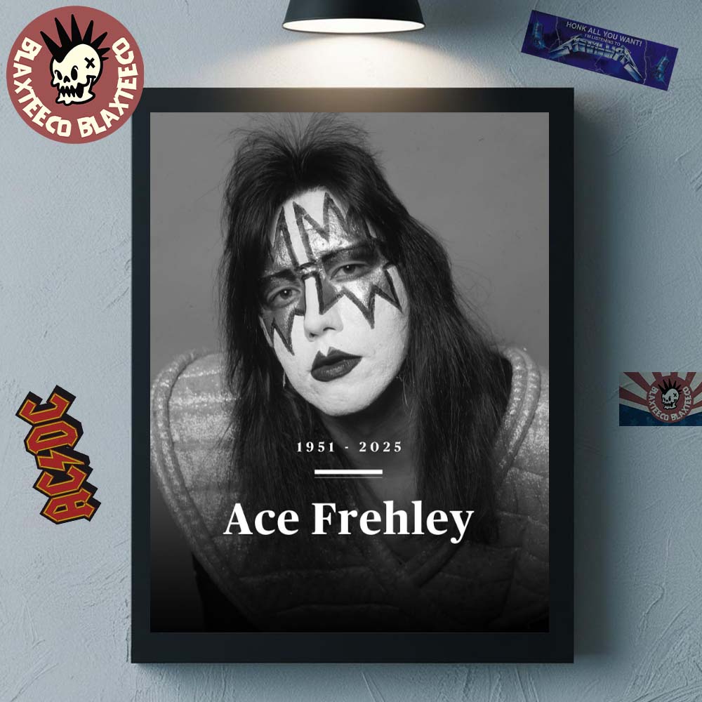 Rest In Peace Ace Frehley Kiss Guitarist 2025 Thank You For The Memories Poster Canvas