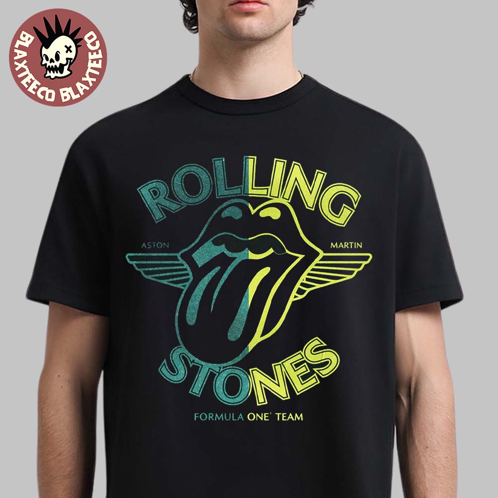 Rolling Stones X Aston Martin F1 Team Logo Unisex T-Shirt Rolling Stones X Aston Martin F1 Team Logo Unisex T-Shirt