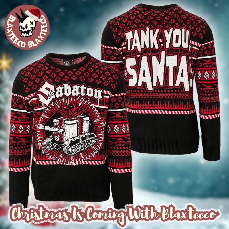 Sabaton Holiday Tank You Santa The Present Tank Knitted Ugly Christmas Sweater JlzQ4 szj8rk.jpg