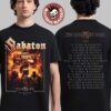 Sabaton Legendary Tour Europe 2025 Legends Of Munich Germany Pop Up Shop On November 20 2025 Two Sided T-Shirt