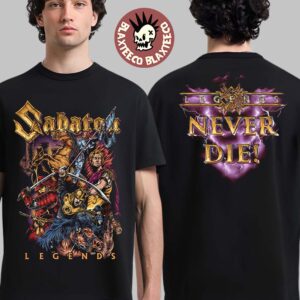 Sabaton Legends Jeanne d’Arc Napoleon Caesar Miyamoto Musashi And Genghis Khan Legends Never Die Vault Of Legends T-Shirt
