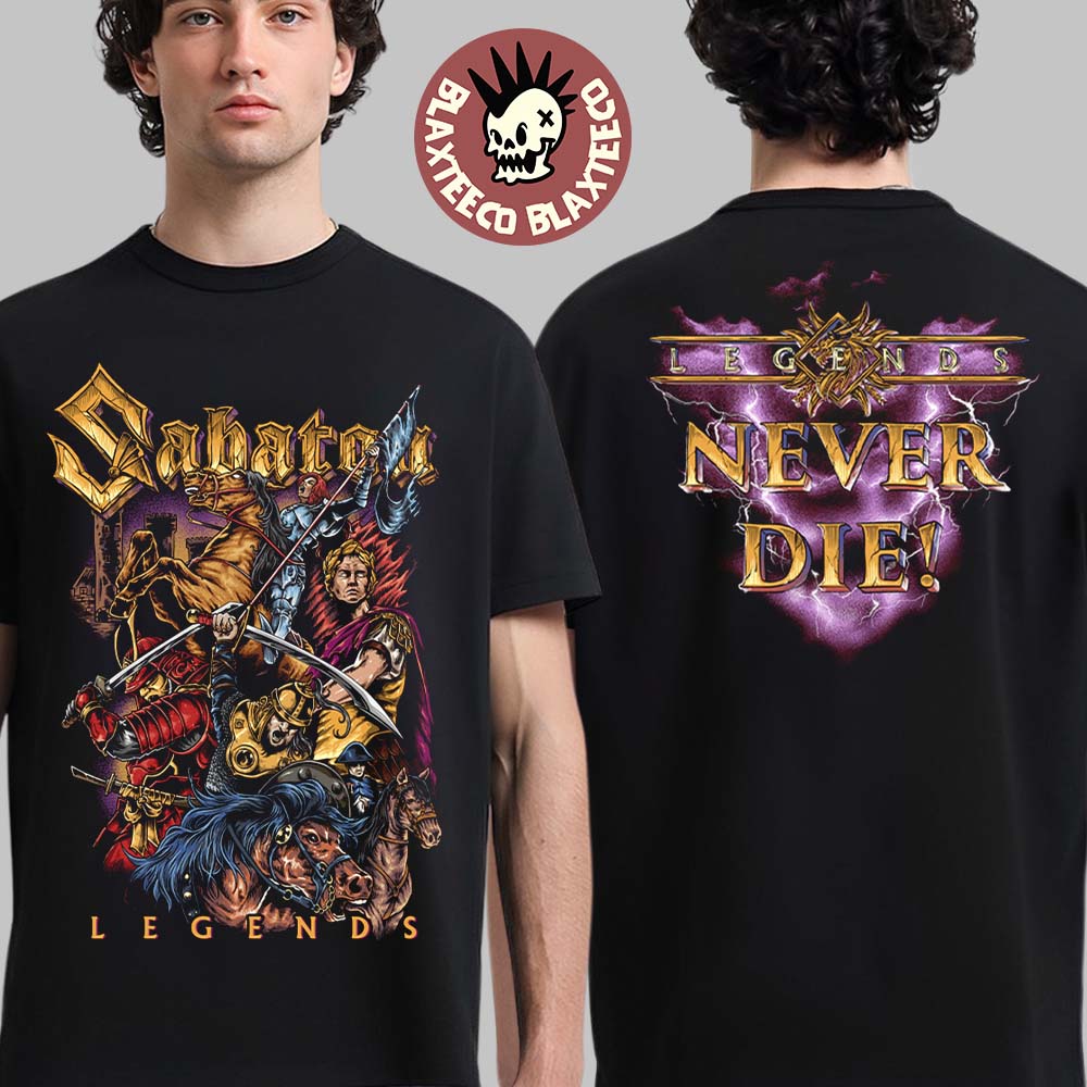 Sabaton Legends Jeanne d’Arc Napoleon Caesar Miyamoto Musashi And Genghis Khan Legends Never Die Vault Of Legends T-Shirt Sabaton Legends Jeanne d’Arc Napoleon Caesar Miyamoto Musashi And Genghis Khan Legends Never Die Vault Of Legends T-Shirt