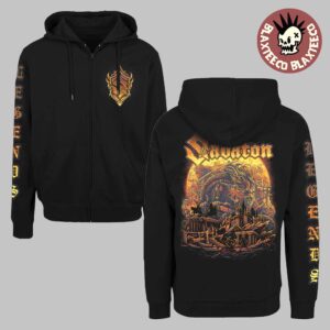 Sabaton Legends Reborn Reimagines Album Artwork Flaming Sabaton Logo Hoodie