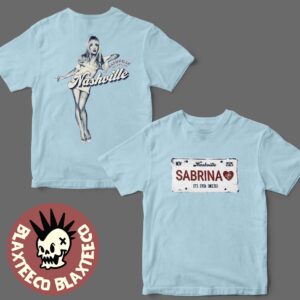 Sabrina Carpenter Nashville Tennessee 2025 Event Merch Tee At Bridgestone Arena On November 4 And 5 2025 Two Sided T-Shirt