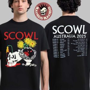 Scowl Australia 2025 Tour Merch With Dates Back T-Shirt