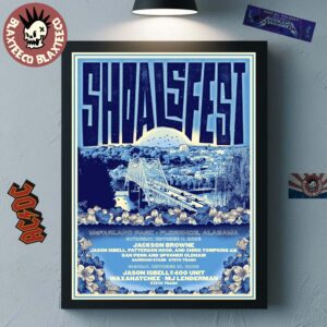 Shoals Fest 2025 In Florence Alabama Official Lineup Poster At McFarland Park On October 11 2025 Home Decor Poster Canvas