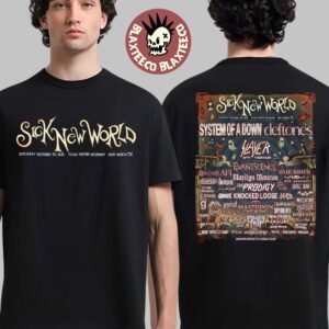 Sick New World Festival 2026 Lineup In Fort Worth Texas At Texas Motor Speedway On October 24 2026 Two Sided T-Shirt