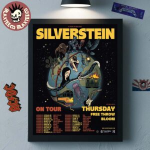 Silverstein 25 Years Of Noise Tour North American 2025 The Last Change City Dates Home Decor Poster Canvas