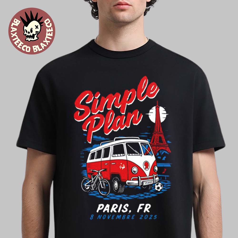 Simple Plan Paris France 2025 Event Tee At Paris La Defense Arena Nanterre On November 8 2025 T-Shirt Simple Plan Paris France 2025 Event Tee At Paris La Defense Arena Nanterre On November 8 2025 T-Shirt