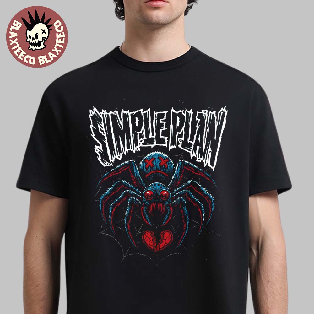 Simple Plan Spooky Season 2025 Halloween Spider T-Shirt Simple Plan Spooky Season 2025 Halloween Spider T-Shirt