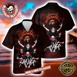 Slayer Band Member In Flame Summer 2025 Hawaiian Shirt