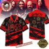 Slayer Multicolour Skull Pattern Blood Eagles Red And Grey 2025 Summer Hawaiian Shirt