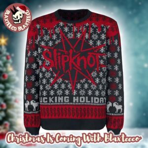 Slipknot Fucking Holiday Snowflakes Pattern Knitted Ugly Christmas Sweater