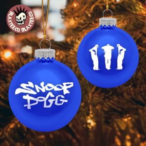 Snoop Dogg 2025 Christmas Holiday Festive Blue Ornament