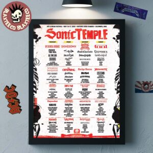 Sonic Temple Festival 2026 Full Lineup In Columbus Ohio At Historic Crew Stadium On May 14-17 2026 Home Decor Poster Canvas