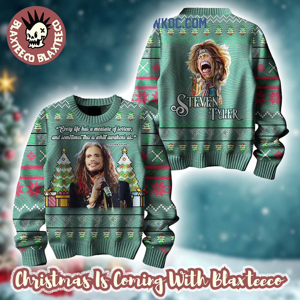 Steven Tyler Aerosmith Every Life Has A Measure Of Sorrow Ugly Christmas Sweater
