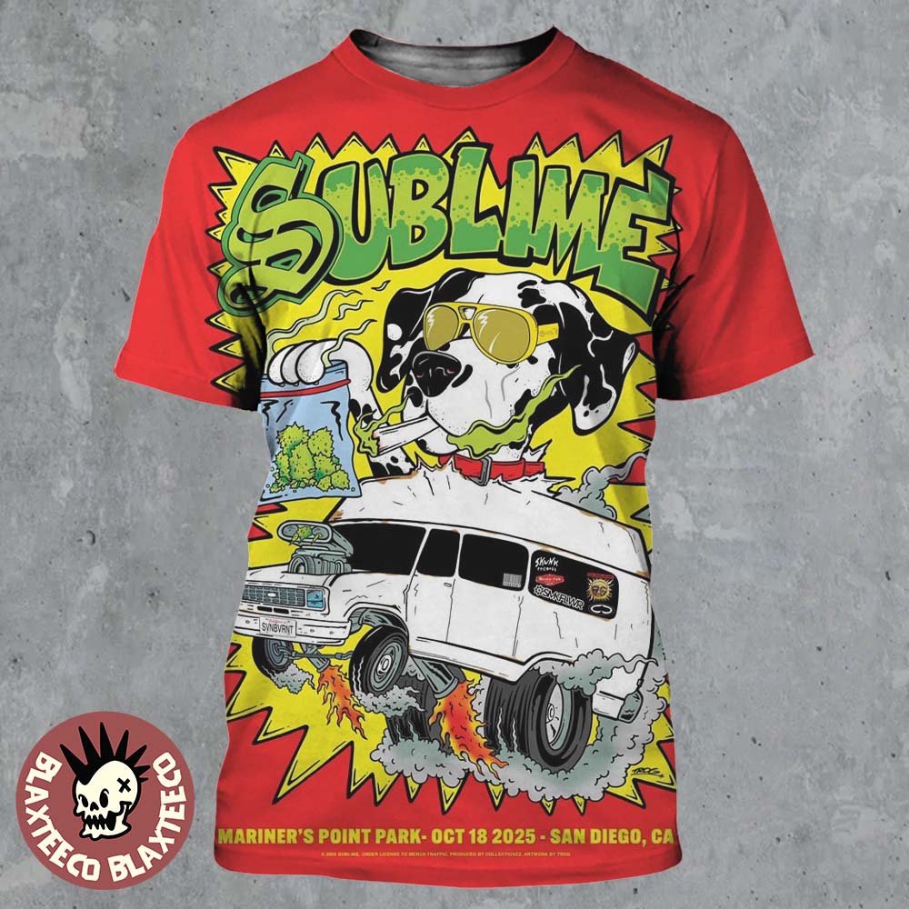 Sublime San Diego Bayfest 2025 Exclusive Poster In San Diego California At Mariner's Point Park On October 18 2025 All Over Print Shirt
