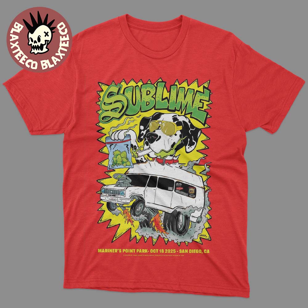 Sublime San Diego Bayfest 2025 Exclusive Poster In San Diego California At Mariner's Point Park On October 18 2025 T-Shirt