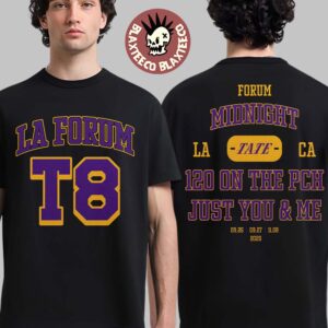 Tate McRae Los Angeles 2025 Event Merch Tee Forum Midnight 120 On The PCH Just You And Me November 8 2025 Miss Possessive Tour T-Shirt
