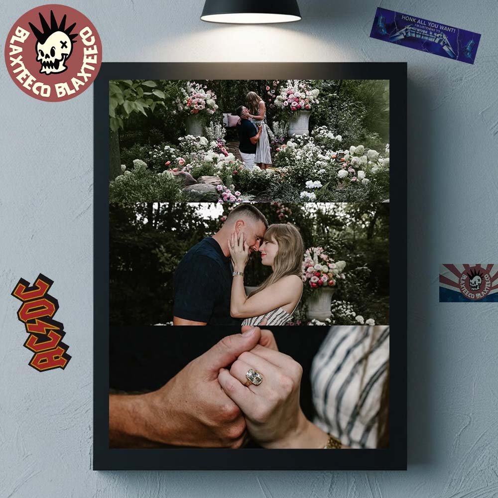 Taylor Swift And Travis Kelce Are Engaged Memorial Photos Home Decor Poster Canvas