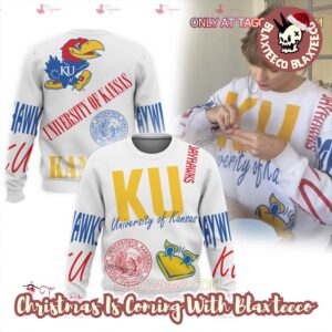 Taylor Swift Kansas Jayhawks University Of Kansas Ugly Christmas Sweater 2025