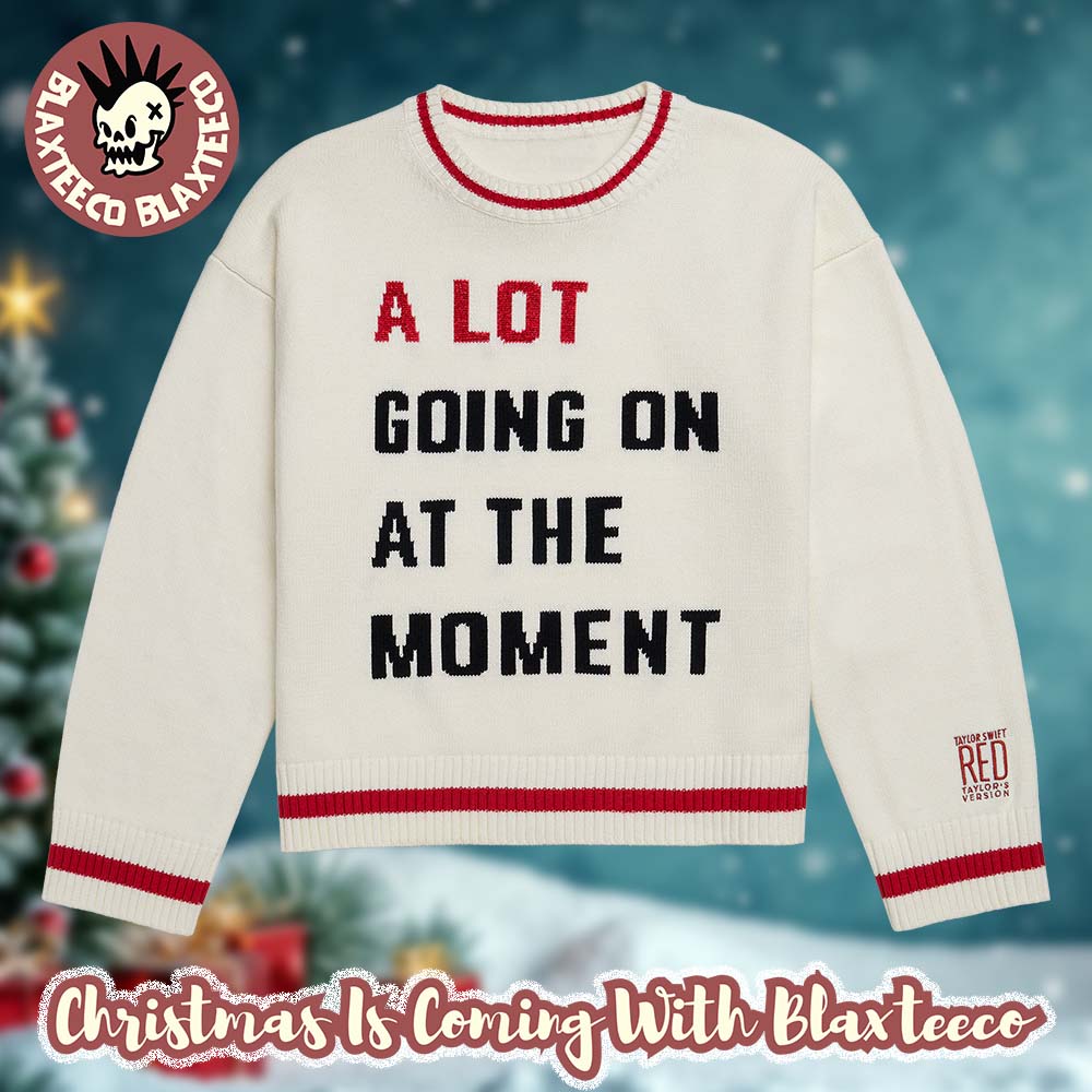 Taylor Swift The Holiday Collection 2025 Red Taylor's Version A Lot Going On At The Moment Knit Holiday Christmas Sweater Taylor Swift The Holiday Collection 2025 Red Taylor's Version A Lot Going On At The Moment Knit Holiday Christmas Sweater