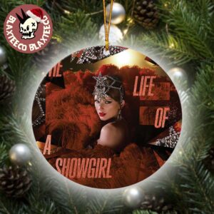 Taylor Swift The Life Of A Showgirl The Tiny Bubbles In Champagne Vinyl Collection Cover Christmas Tree Decorations For Swifties Ornament