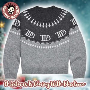 Taylor Swift The Tortured Poets Department TTPD Logo Knit Holiday Christmas Sweater