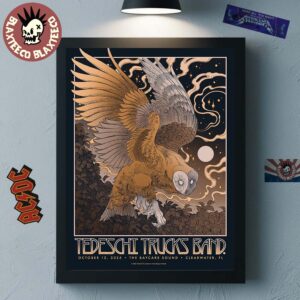 Tedeschi Trucks Band Clearwater Florida 2025 Venue Poster At The Baycare Sound On October 12 2025 The Owl Art Home Decor Poster Canvas