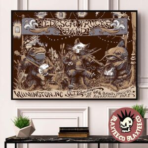 Tedeschi Trucks Band Wilmington North Carolina 2025 Show Poster Live At Oak Bank Pavilion At Riverfront Park On October 22 2025 Landscape Poster Canvas