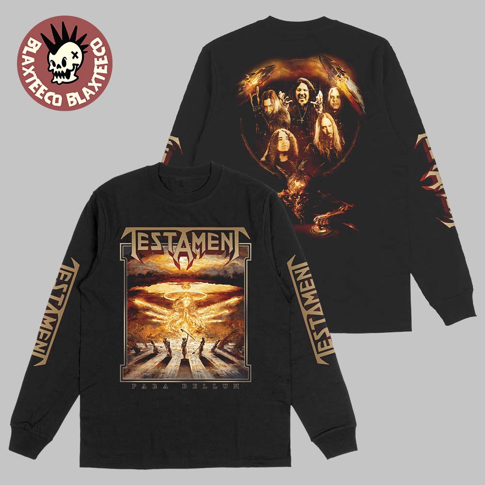Testament Para Bellum Album Merch Album Cover With Band Graphic Long Sleeve Tee Testament Para Bellum Album Merch Album Cover With Band Graphic Long Sleeve Tee