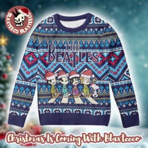 The Beatles Abbey Road Snoopy Peanuts And Friends Funny Xmas Gift Holiday Ugly Christmas Sweater