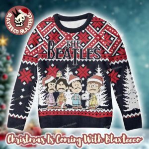 The Beatles Snoopy Peanuts Style Pullama 2025 Ugly Christmas Sweater Holiday Gift For Fans