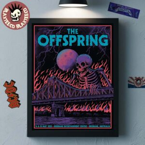 The Offspring Brisbane Australia 2025 Concert Poster At Brisbane Entertainment Centre On May 14 And 15 2025 Home Decor Poster Canvas