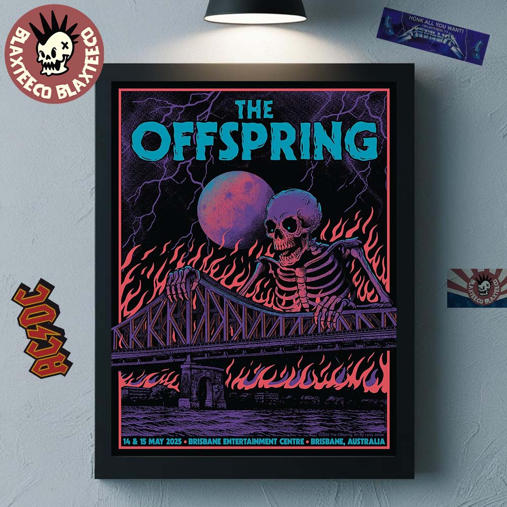 The Offspring Brisbane Australia 2025 Concert Poster At Brisbane Entertainment Centre On May 14 And 15 2025 Home Decor Poster Canvas The Offspring Brisbane Australia 2025 Concert Poster At Brisbane Entertainment Centre On May 14 And 15 2025 Home Decor Poster Canvas