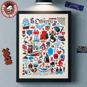 The Offspring Hamburg Germany 2025 Event Poster At Barclays Arena On October 28 2025 Home Decor Poster Canvas
