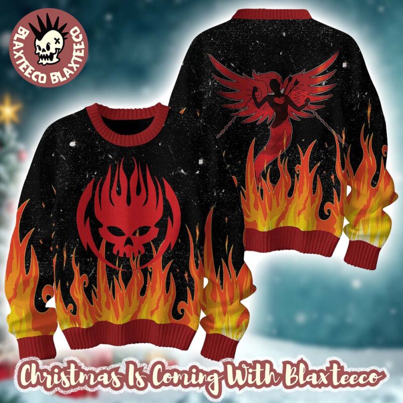 The Offspring Logo Angle On Fire Ugly Christmas Sweater Gift For Fans 2025 mu20Q ppfwif.jpg