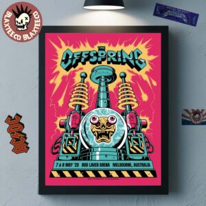 The Offspring Melbourne Australia 2025 Performance On May 7 And 8 2025 At Rod Laver Arena Supercharged Worldwide In 25 Tour Home Decor Poster Canvas