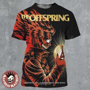 The Offspring Paris France 2025 Event Poster At La Defense Arena On November 8 2025 All Over Print Shirt