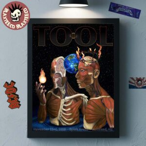 Tool Auckland New Zealand 2025 Night 2 Poster At Spark Arena On November 23 2025 Home Decor Poster Canvas