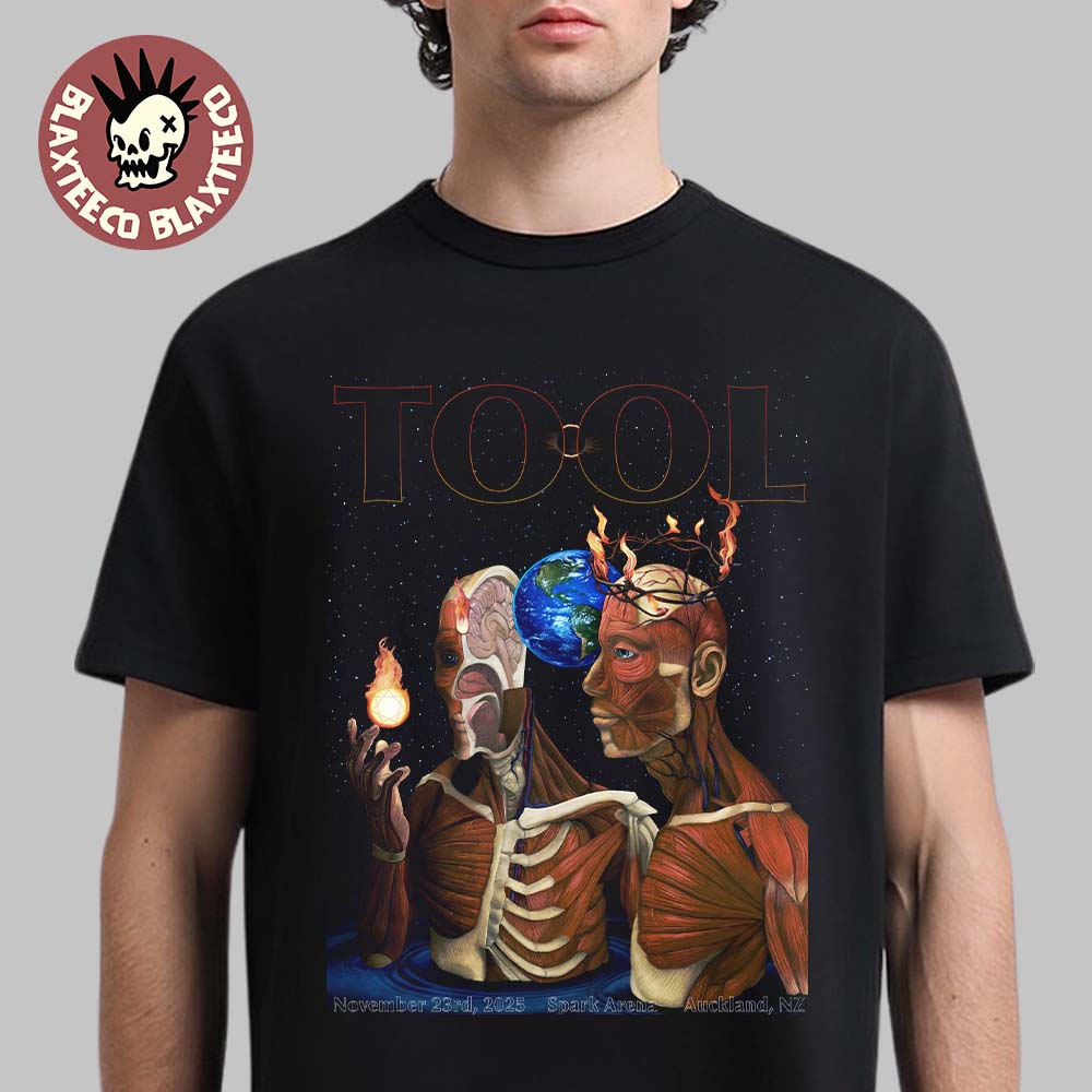 Tool Auckland New Zealand 2025 Night 2 Poster At Spark Arena On November 23 2025 T-Shirt Tool Auckland New Zealand 2025 Night 2 Poster At Spark Arena On November 23 2025 T-Shirt