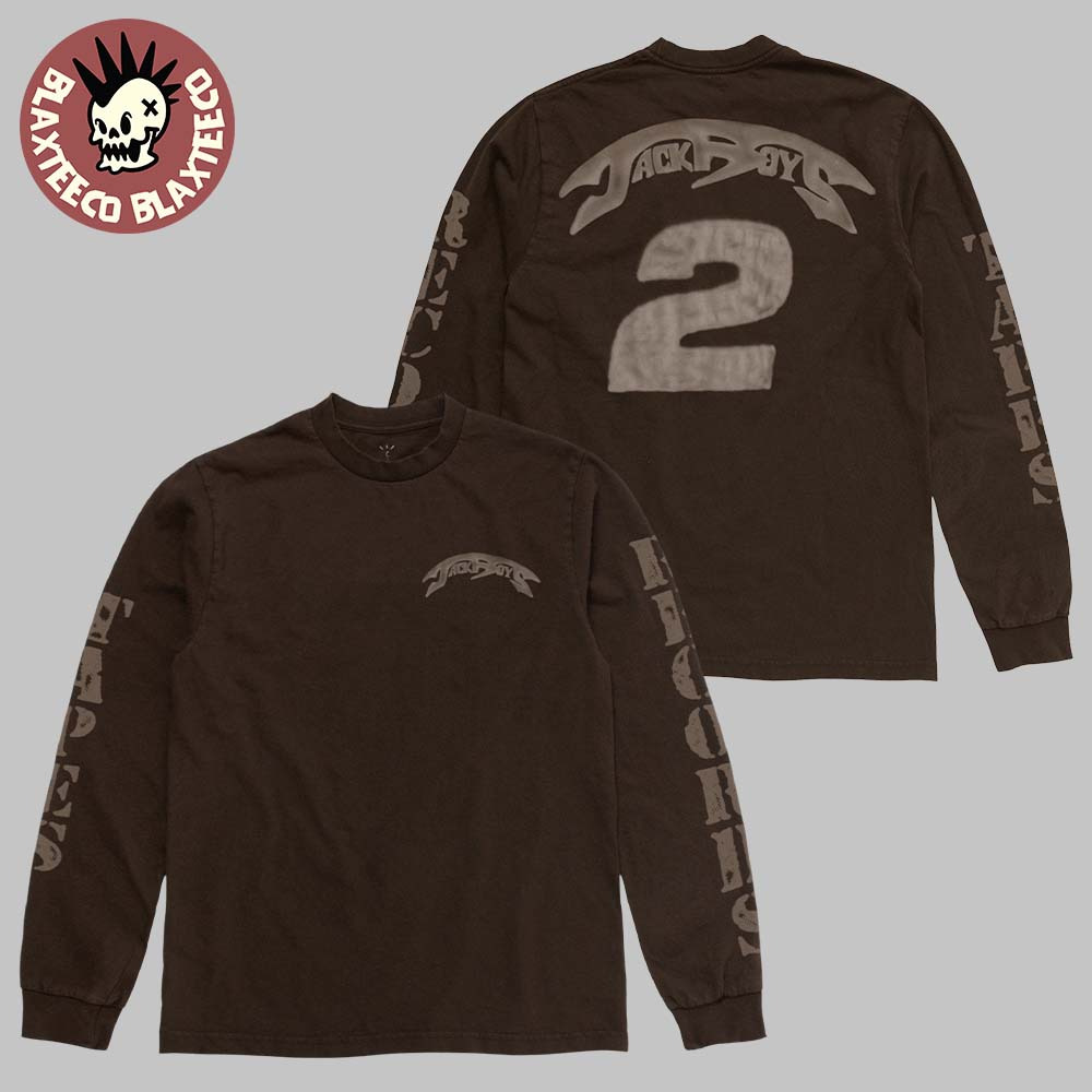 Travis Scott Jackboys 2 Merch Logo Tapes Records Longsleeve T-Shirt Travis Scott Jackboys 2 Merch Logo Tapes Records Longsleeve T-Shirt