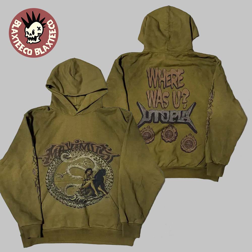 Travis Scott Live In Asia Circus Maximus Tour 2025 Merch Where Was U Utopia Hoodie Travis Scott Live In Asia Circus Maximus Tour 2025 Merch Where Was U Utopia Hoodie