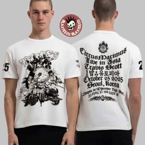 Travis Scott Live In Asia In Seoul Korea On October 25 2025 Circus Maximus Tour 2025 Merch T-Shirt