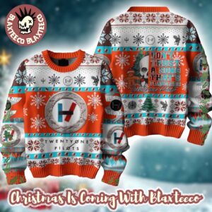 Twenty One Pilots Don’t Trust A Song That Flawless Skeleton Art Knitted Ugly Christmas Sweater