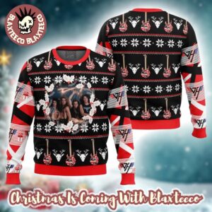 Van Halen Band Photo Xmas Wreath Holiday Gifts 2025 Ugly Christmas Sweater