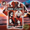 Van Halen Eddie Guitar Band Signature Hard Rock Red Hawaiian Shirt 2025