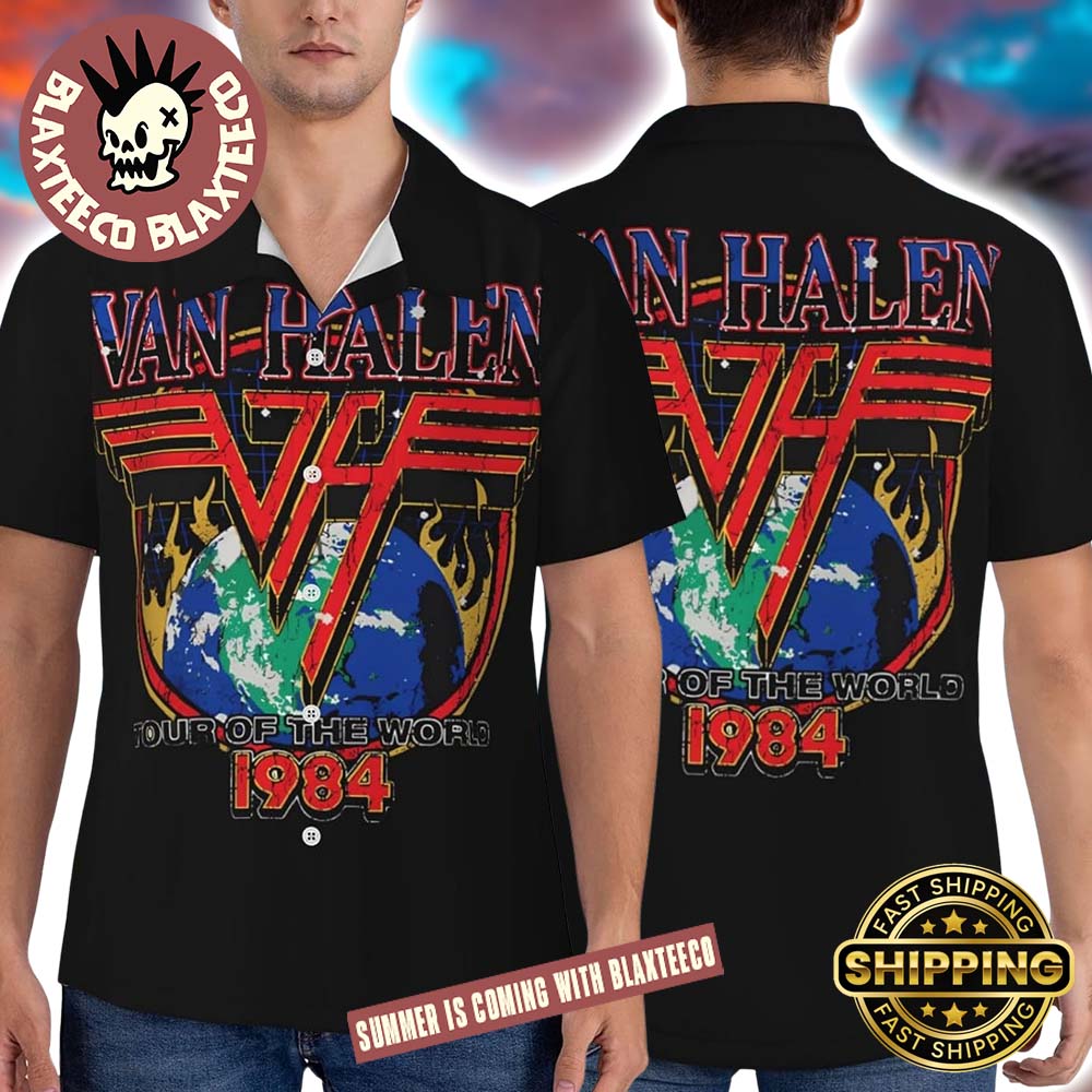 Van Halen Tour Of The World 1984 Vintage For Fans Summer 2025 Hawaiian Shirt Van Halen Tour Of The World 1984 Vintage For Fans Summer 2025 Hawaiian Shirt