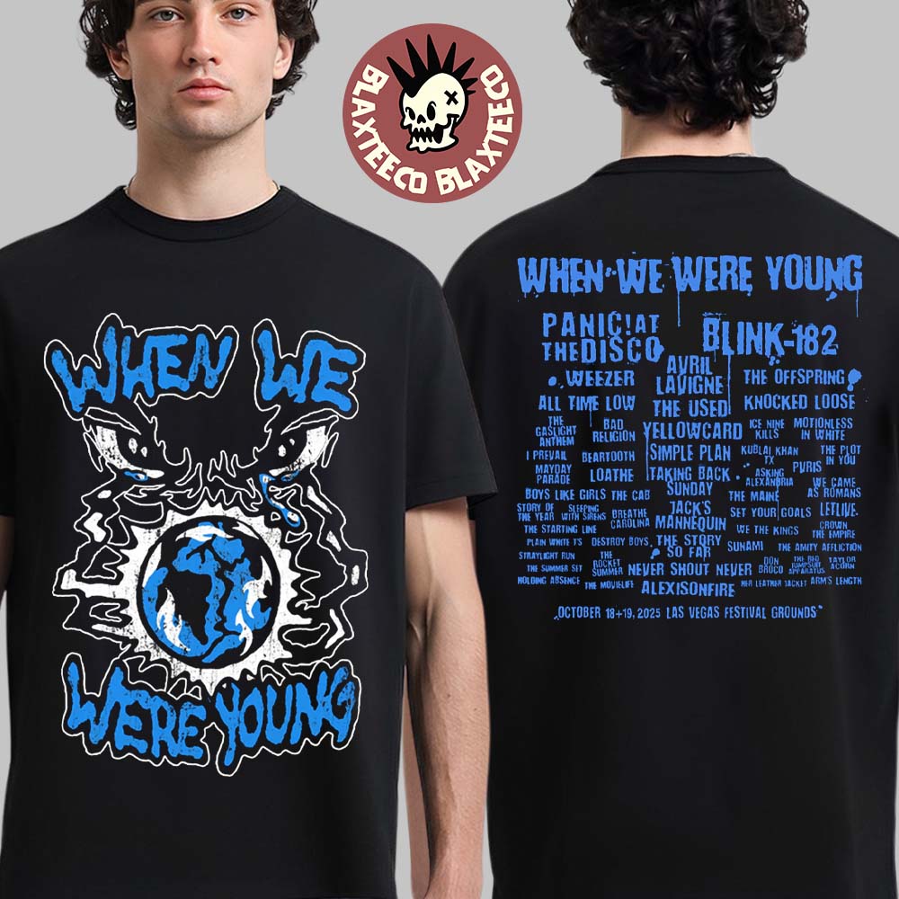 When We Were Young Festival 2025 Exclusive Merch Tee On October 18-19 2025 In Las Vegas Overseer Lineup T-Shirt When We Were Young Festival 2025 Exclusive Merch Tee On October 18-19 2025 In Las Vegas Overseer Lineup T-Shirt
