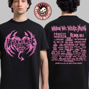 When We Were Young Festival 2025 Exclusive Merch Tee On October 18-19 2025 In Las Vegas Winged Heart Lineup T-Shirt